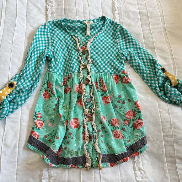 Matilda Jane Clothing Girls Size 10 EUC Pecan Pie Tunic - Picture 1 of 3